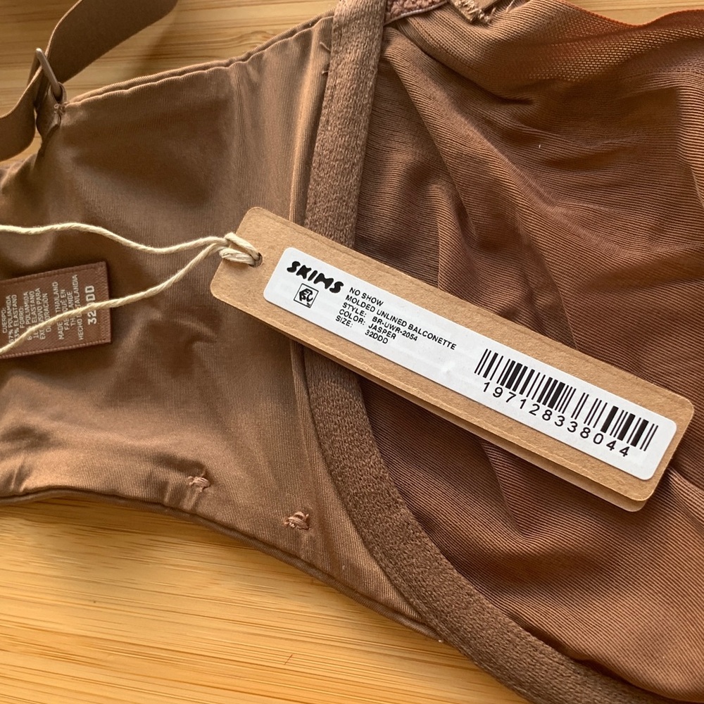 SKIMS No Show molded unlined Balconette  color Jasper Women's Bra 32DDD